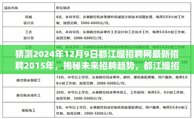 揭秘未来招聘趋势,都江堰招聘网最新动态展望至2024年12月9日,深度解析招聘市场变化