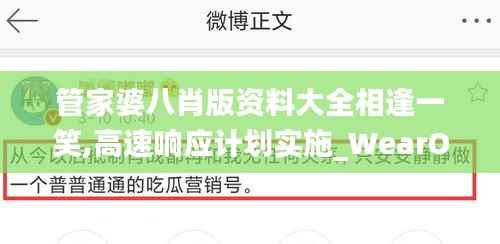管家婆八肖版资料大全相逢一笑,高速响应计划实施_WearOS3.671