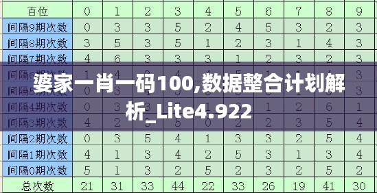 婆家一肖一码100,数据整合计划解析_Lite4.922