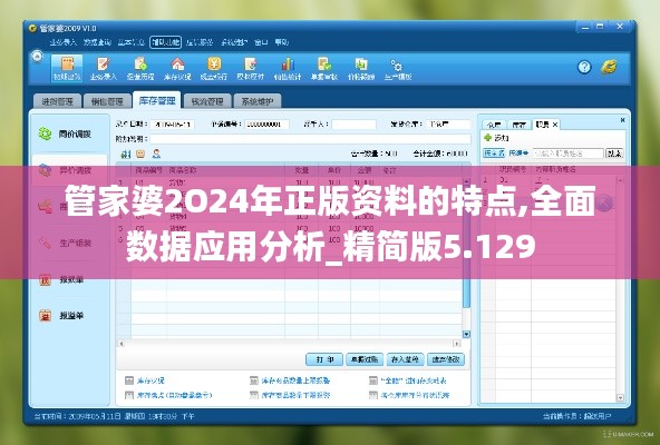 管家婆2O24年正版资料的特点,全面数据应用分析_精简版5.129