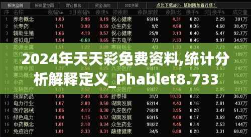 2024年天天彩免费资料,统计分析解释定义_Phablet8.733