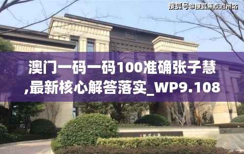 澳门一码一码100准确张子慧,最新核心解答落实_WP9.108