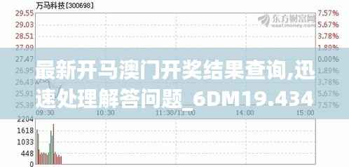 最新开马澳门开奖结果查询,迅速处理解答问题_6DM19.434