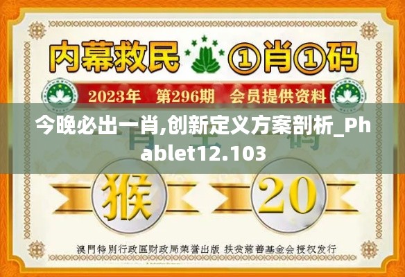 今晚必出一肖,创新定义方案剖析_Phablet12.103