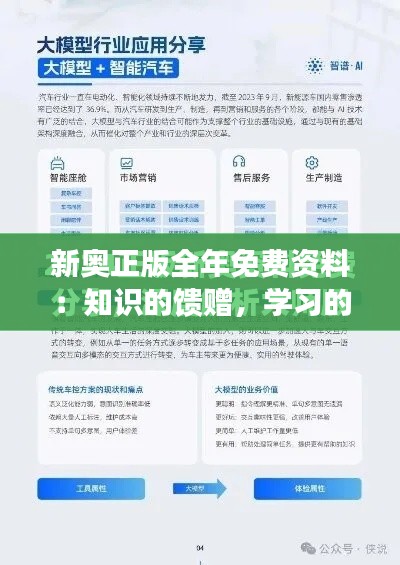 新奥正版全年免费资料:知识的馈赠,学习的加速器