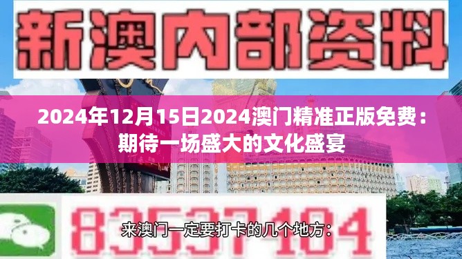 2024年12月15日2024澳门精准正版免费：期待一场盛大的文化盛宴