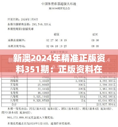 新澳2024年精准正版资料351期：正版资料在现代经济中的核心地位