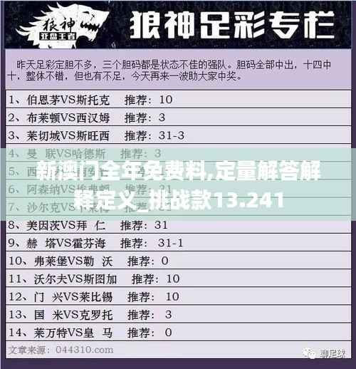 新澳门全年免费料,定量解答解释定义_挑战款13.241