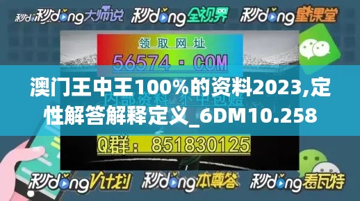 澳门王中王100%的资料2023,定性解答解释定义_6DM10.258
