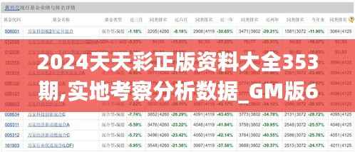 2024天天彩正版资料大全353期,实地考察分析数据_GM版6.808