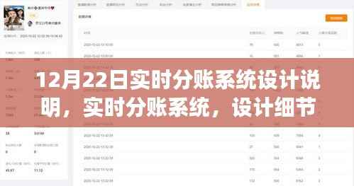12月22日实时分账系统设计详解,流程解析与设计细节探讨