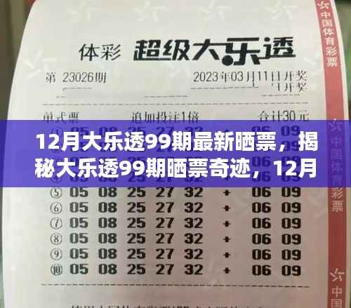揭秘大乐透99期晒票奇迹，幸运儿揭晓盛宴，最新晒票大放送！