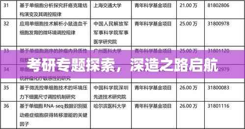 考研专题探索,深造之路启航