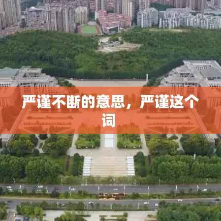 严谨不断的意思，严谨这个词 