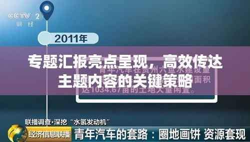 专题汇报亮点呈现，高效传达主题内容的关键策略