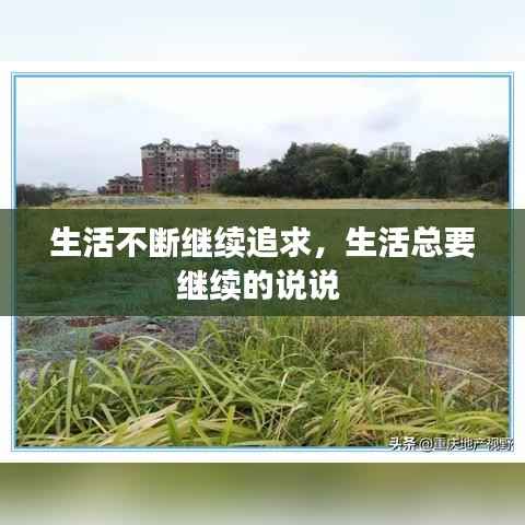 生活不断继续追求，生活总要继续的说说 