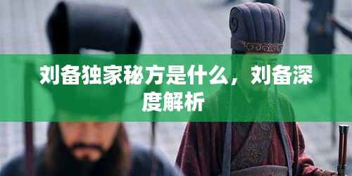刘备独家秘方是什么,刘备深度解析