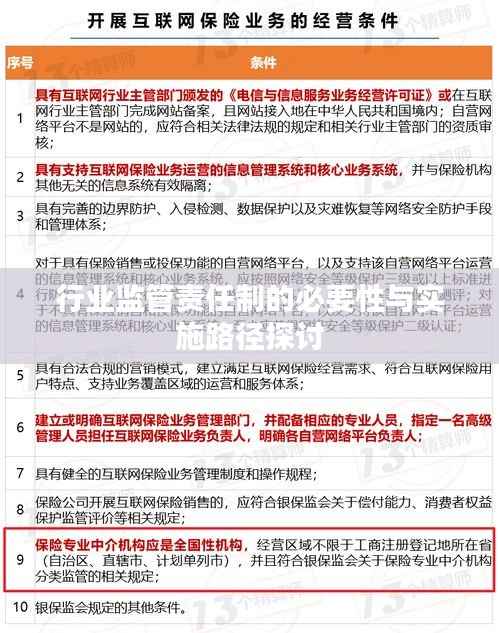 行业监管责任制的必要性与实施路径探讨