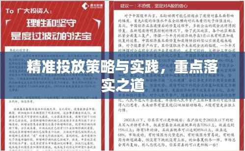 精准投放策略与实践，重点落实之道