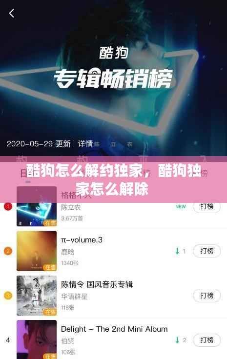 酷狗怎么解约独家,酷狗独家怎么解除