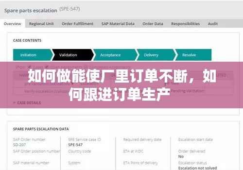 如何做能使厂里订单不断，如何跟进订单生产 