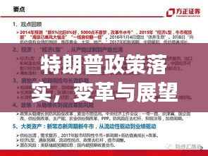 特朗普政策落实,变革与展望