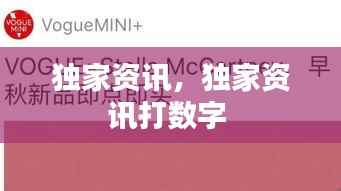 独家资讯，独家资讯打数字 