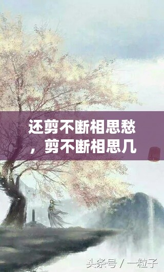 还剪不断相思愁，剪不断相思几分愁忧虑似覆水难收 