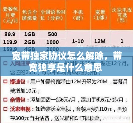 宽带独家协议怎么解除,带宽独享是什么意思