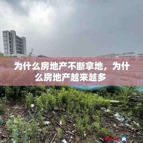 为什么房地产不断拿地，为什么房地产越来越多 