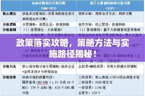 政策落实攻略，策略方法与实施路径揭秘！