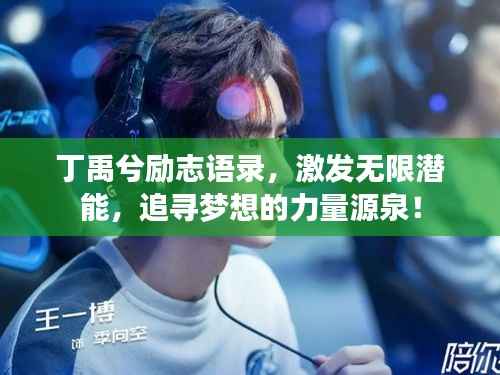 丁禹兮励志语录,激发无限潜能,追寻梦想的力量源泉!