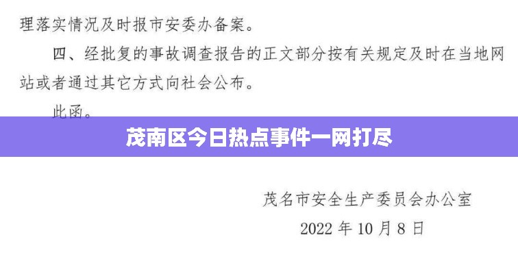 茂南区今日热点事件一网打尽