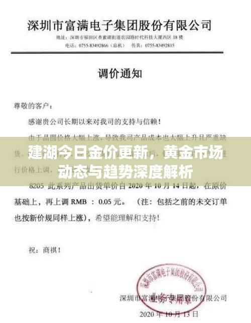 建湖今日金价更新，黄金市场动态与趋势深度解析