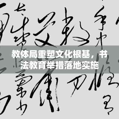 教体局重塑文化根基，书法教育举措落地实施