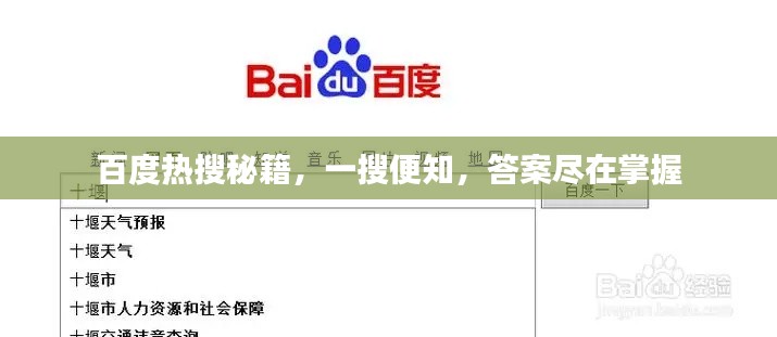 百度热搜秘籍，一搜便知，答案尽在掌握