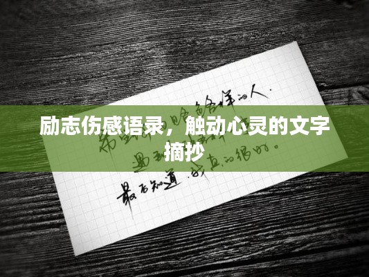 励志伤感语录,触动心灵的文字摘抄