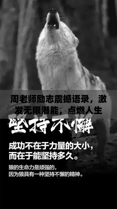 周老师励志震撼语录,激发无限潜能,点燃人生激情!