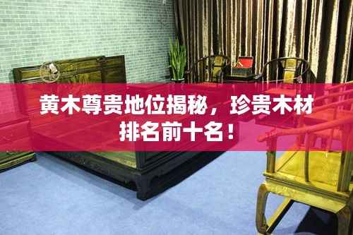 黄木尊贵地位揭秘,珍贵木材排名前十名!
