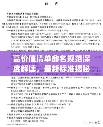 高价值清单命名规范深度解读，最新标准揭秘！
