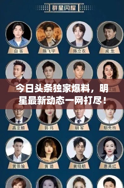 今日头条独家爆料，明星最新动态一网打尽！