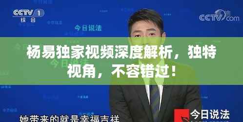 杨易独家视频深度解析，独特视角，不容错过！