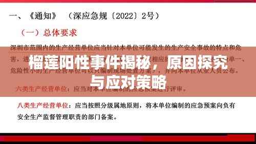 榴莲阳性事件揭秘,原因探究与应对策略