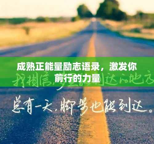 成熟正能量励志语录，激发你前行的力量