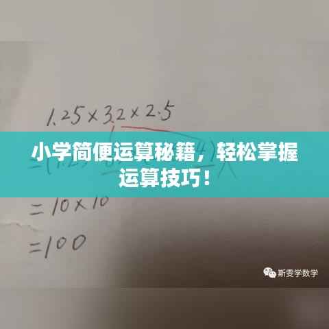 小学简便运算秘籍，轻松掌握运算技巧！
