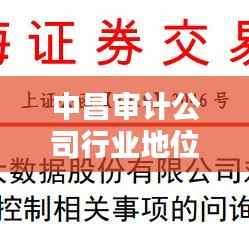 中昌审计公司行业地位与影响力解析,揭秘其在行业内的排名与影响力