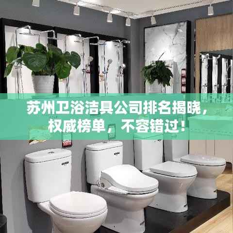 苏州卫浴洁具公司排名揭晓，权威榜单，不容错过！