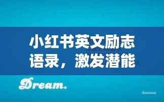 小红书英文励志语录,激发潜能,唤醒无限力量