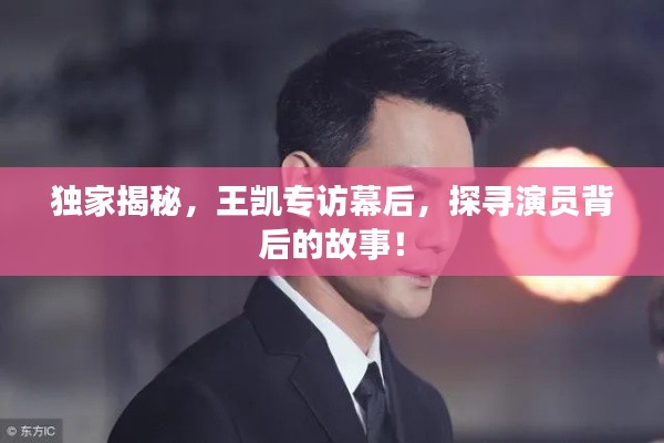 独家揭秘,王凯专访幕后,探寻演员背后的故事!