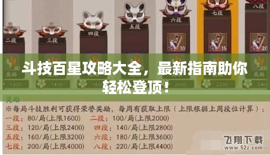 斗技百星攻略大全，最新指南助你轻松登顶！